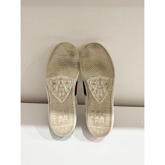 Gucci Leather Python Embossed Leather Ace Bee Low Top Sneakers White Women EU 39 - Picture 8 of 8